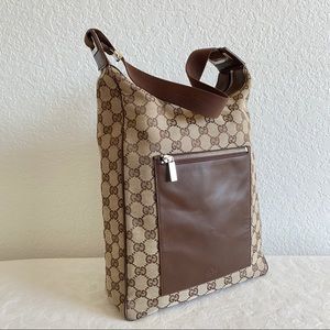 Gucci gg monogram canvas hobo bag